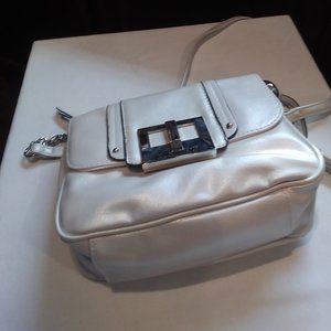ellen tracey silver cross body bag